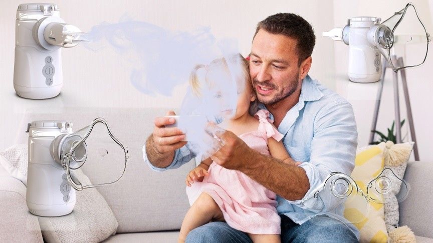 2.0-3.3μm Verstellbarer Netznebulisator für Kinder und Erwachsene zur gezielten Lungenzündung