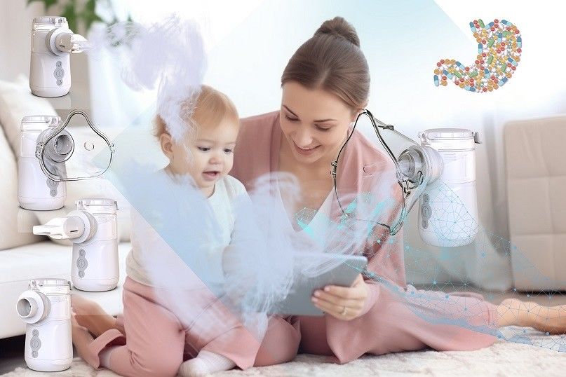 Leise USB- oder Batteriebetriebene Netznebulisator für Kinder oder Erwachsene