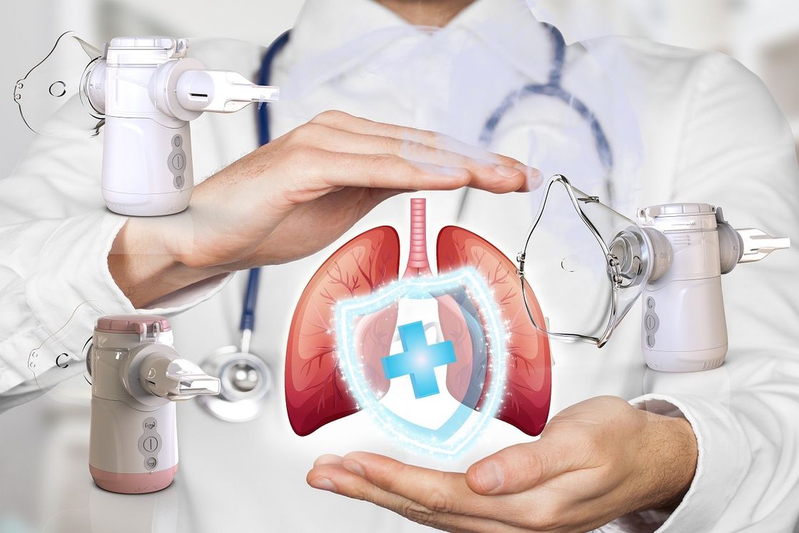 Leise USB- oder Batteriebetriebene Netznebulisator für Kinder oder Erwachsene