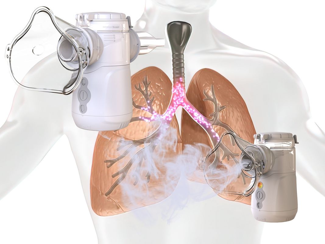 Portable Vibrating Mesh Inhalator Batterie und DC 5V USB-Antrieb für die medizinische Behandlung