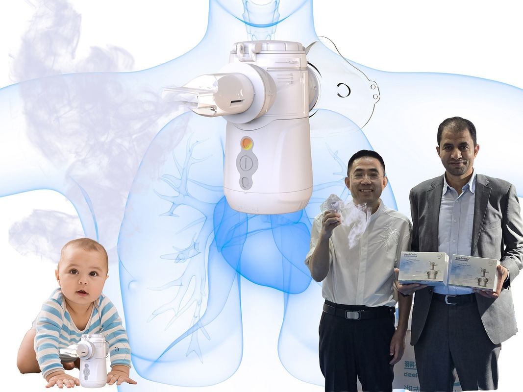 Kompakter, tragbarer Netznebulisator mit Gleichspannung 5 V USB-Leistung 9-18 ml Kapazität MMAD 2,5-3,5 μm Geräuschpegel ≤ 40 dB