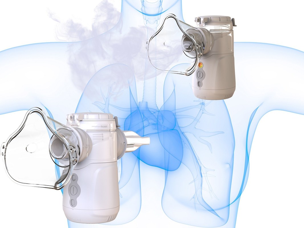 Portable Vibrating Nebulizer 2-3μm MMAD Partikel-Inhalationsmaschine mit 9-18 ml Kapazität und 1,5 Watt Stromverbrauch